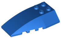 Brick Wedged, Curved 6 x 4 Triple in Blue