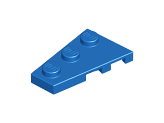 Wedge Plate 3 x 2 Left in Blue