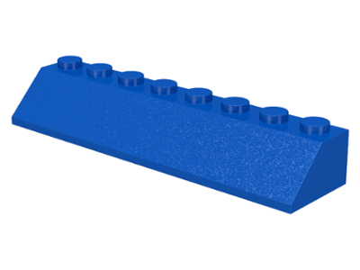 Brick Sloped 45° 2 x 8 in Blue