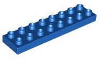Duplo Plate 2 x 8 in Blue