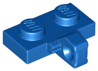 Hinge Plate 1 x 2 Locking with 1 Finger on Side, without Groove in Blue