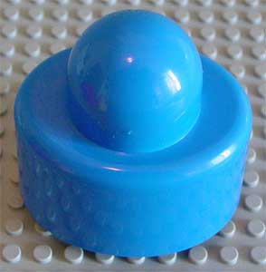 Primo Brick, Oval 1 x 1 in Blue