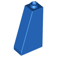 Brick Sloped 75° 2 x 1 x 3 with Hollow Stud in Blue