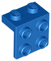 Bracket 1 x 2 - 2 x 2 in Blue