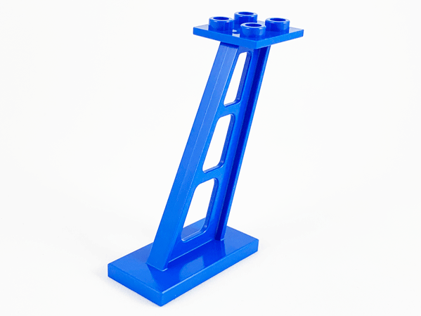 Support 2 x 4 x 5 Stanchion Inclined [5mm wide posts] in Blue