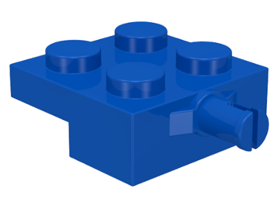 Plate Special 2 x 2 with Wheel Holder in Blue