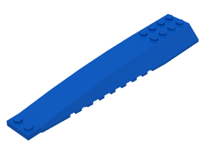 Brick Wedged, Curved 16 x 4 Triple with Inner Ridges in Blue