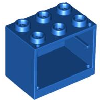 Cupboard 2 x 3 x 2 with Hollow Studs in Blue