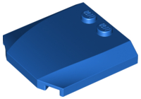 Brick Wedged, Curved Triple 4 x 4 x 2/3 with 2 Studs in Blue