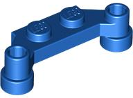 Plate Special 1 x 4 Offset with Bar Holes in Blue