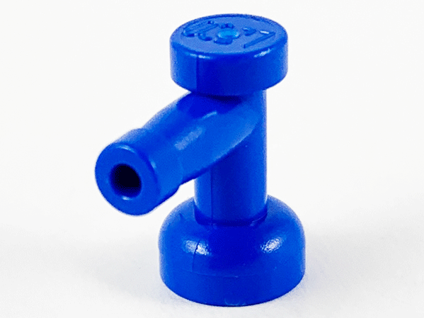 Tap 1 x 1 with Hole in Spout in Blue