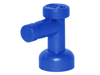 Tap 1 x 1 without Hole in Spout in Blue