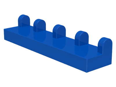 Hinge Tile 1 x 4 in Blue