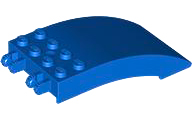 Windscreen 8 x 4 x 2 Curved [2 Dual-Fingered Click Hinges] in Blue