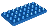 Duplo Plate 4 x 8 in Blue