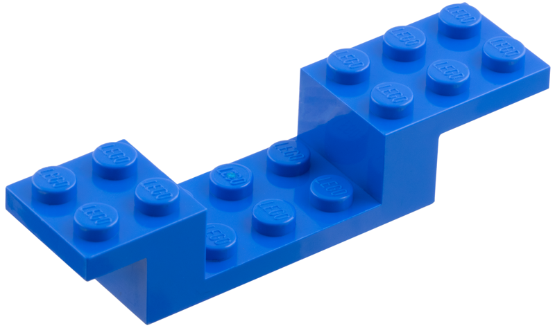 Bracket 8 x 2 x 1 1/3 in Blue