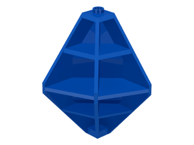Panel 4 x 4 x 6 Corner Convex Ribbed in Blue