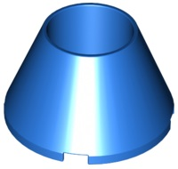 Cone 4 x 4 x 2 Hollow No Studs in Blue