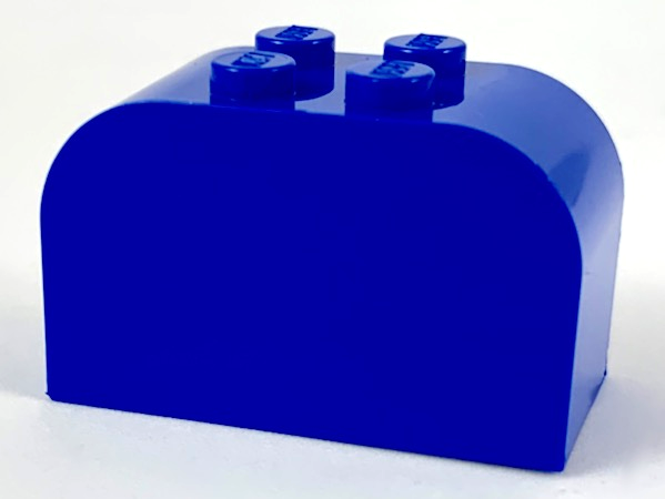 Brick Curved 2 x 4 x 2 Double [Plain] in Blue