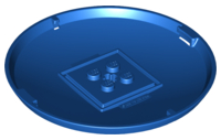 Pod, Bottom Cap 9 x 9 x 1 X-Pod in Blue