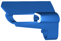 Technic Panel Fairing #24 Small Short, Small Hole, Side B in Blue