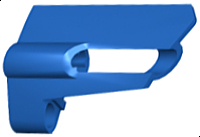 Technic Panel Fairing #25 Small Short, Small Hole, Side A in Blue