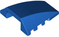 Brick Wedged, Curved 4 x 4 No Top Studs in Blue