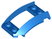 Wheel Arch, Curved Wedge 4 x 3 with 2 x 2 Opening and 4 Studs in Blue