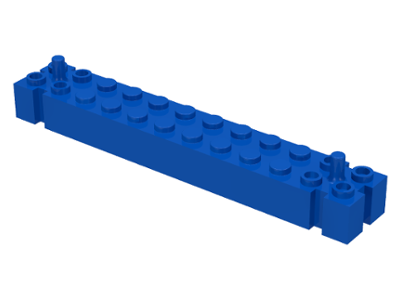 Brick Special 2 x 12 with 2 End Pegs in Blue
