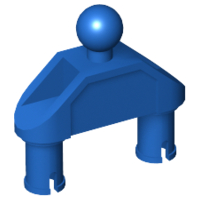 Towball 1 x 3 Triangle with Two Pins in Blue