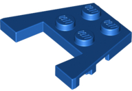 Wedge Plate 3 x 4 with Stud Notches in Blue