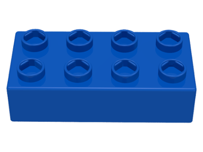 Quatro Brick 2 x 4 in Blue