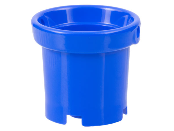 Bucket with Handle Holes and 5 Bottom Holes - Center Bottom Stud Holder in Blue