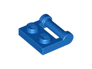 Plate Special 1 x 2 [Side Handle Closed Ends] in Blue