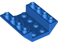 Brick Sloped Inverted 45° 4 x 4 Double with 4 x 2 Recessed in Blue