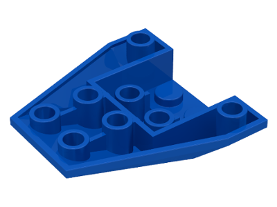 Brick Wedged, Sloped Inverted 4 x 4 Triple [2 Connections between Front Studs] in Blue