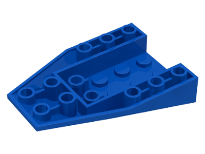 Brick Wedged, Sloped Inverted 6 x 4 with 2 Stud Connections in Blue
