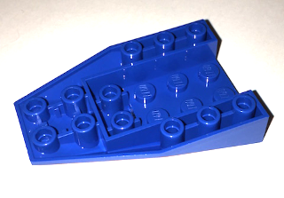 Brick Wedged, Sloped Inverted 6 x 4 with 4 Stud Connections in Blue