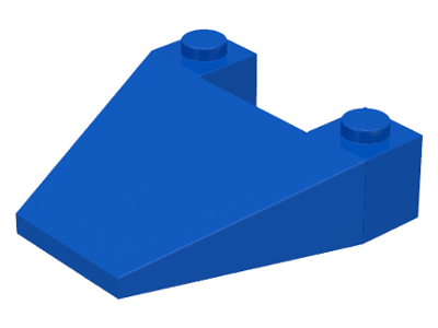 Brick Wedged, Sloped 4 x 4 Taper in Blue