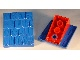 Duplo Roofpie﻿ce Slope 30 4 x 4 Shingle﻿d with a Red Base﻿﻿ in Blue