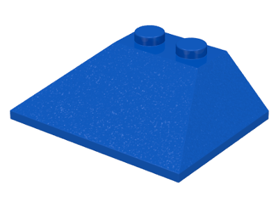 Brick Sloped 45° 3 x 4 Double / 33° in Blue