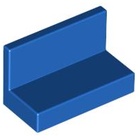 Panel 1 x 2 x 1 [Square Corners] in Blue