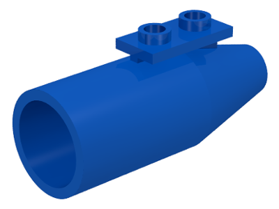 Engine Smooth Large, Cone Back [1 x 2 Thin Top Plate] in Blue