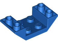 Brick Sloped Inverted 45° 4 x 2 Double with 2 x 2 Recessed in Blue
