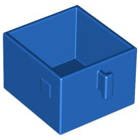 Duplo Drawer 2 x 2 with Pull Handle in Blue