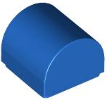 Brick Curved 1 x 1 x 2/3 Double Curved Top, No Studs in Blue