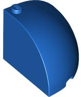 Brick Round Corner 4 x 4 x 3 Quarter Dome Top in Blue