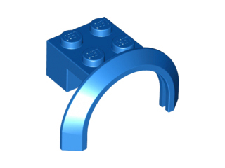 Wheel Arch, Mudguard 4 x 2 1/2 x 2 with 2 x 2 Plate in Blue