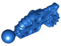 Large Figure Skeletal, Limb, with Ball Joint, and Gear with Axle Hole (Toa Hordika) in Blue