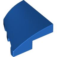 Brick Wedged, Curved 2 x 2 with Stud Notch Right in Blue